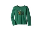 Life Is Good Kids Straight Outta North Pole Crusher Long Sleeve T-shirt (little Kids/big Kids) (forest Green) Girl's Long Sleeve Pullover