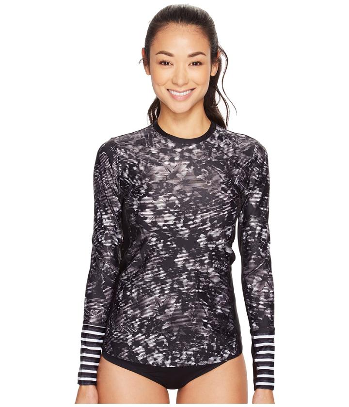 Lole Whitehaven Rashguard (black Digifleur) Women's Swimwear