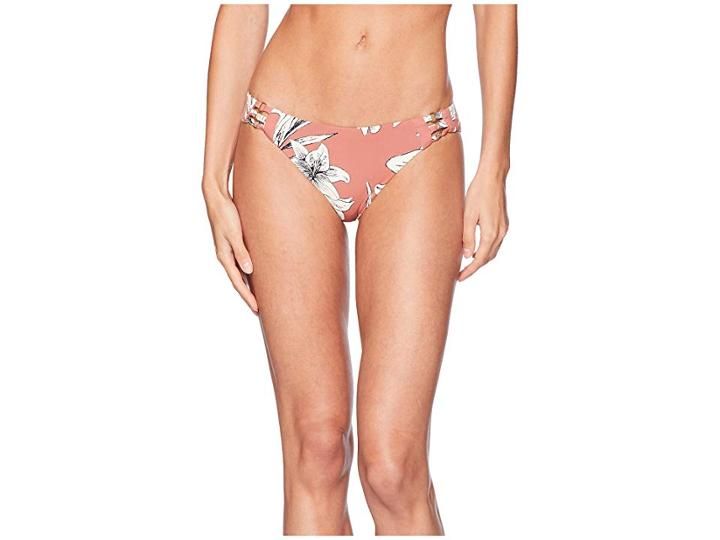 Roxy Printed Softly Love Full Bottoms (withered Rose Lily House) Women's Swimwear