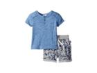 Splendid Littles Henley Set W/ All Over Print Shorts (infant) (by Water) Boy's Active Sets