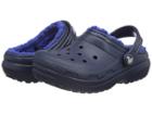 Crocs Kids Classic Lined Clog (toddler/little Kid) (navy/cerulean Blue) Kids Shoes