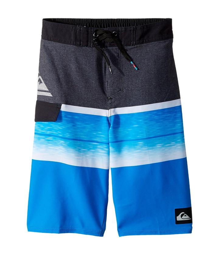 Quiksilver Kids Slab Logo 14 Boardshorts (toddler/little Kids) (electic Blue) Boy's Swimwear