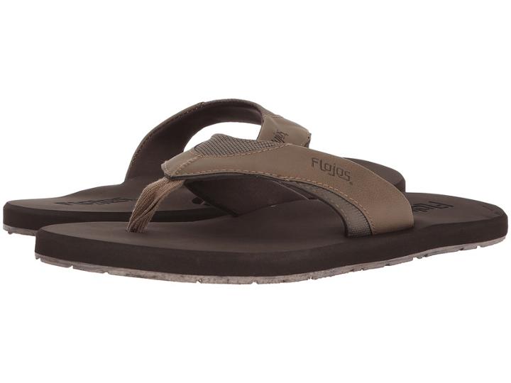 Flojos Alex (khaki) Men's Toe Open Shoes