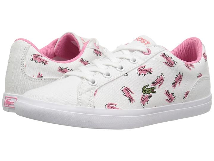 Lacoste Kids Lerond (little Kid) (white/pink) Kid's Shoes