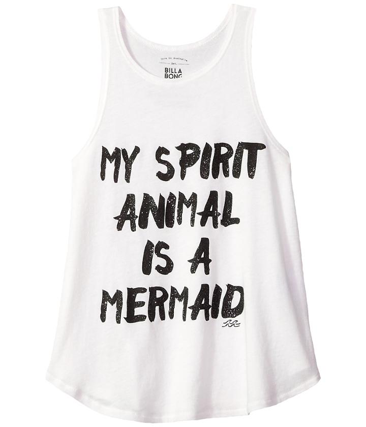 Billabong Kids Spirit Animal Tank Top (little Kids/big Kids) (cool Whip) Girl's Sleeveless