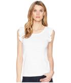 Lilla P Ruffle Sleeve Tank Top (white) Women's Sleeveless