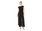 Eci Cut Out Neck With Sheer Chiffon Overlay Jumpsuit (black) Women's Jumpsuit & Rompers One Piece