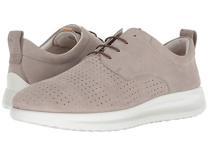 Ecco Aquet Perf Tie (moon Rock) Men's Lace Up Casual Shoes