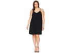 Kari Lyn Plus Size Carlee Spaghetti Strap Scalloped Dress (black) Women's Dress