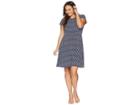 Michael Michael Kors Plus Size Abstract Batik Floral Dress (true Navy/white) Women's Dress