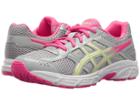 Asics Kids Gel-contend 4 Gs (big Kid) (mid Grey/limelight/hot Pink) Girls Shoes