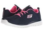 Skechers Graceful (navy/hot Pink) Women's Lace Up Casual Shoes