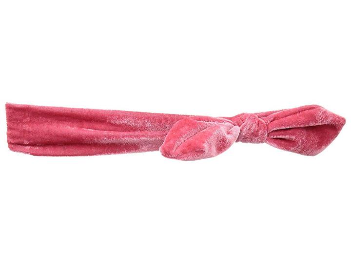 Mud Pie Velvet Bow Headband (infant) (pink) Headband