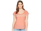 Ariat Tamera Top (peach Amber) Women's Short Sleeve Pullover