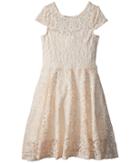 Fiveloaves Twofish Aurora Lace Skater Dress (little Kids/big Kids) (ivory) Girl's Dress