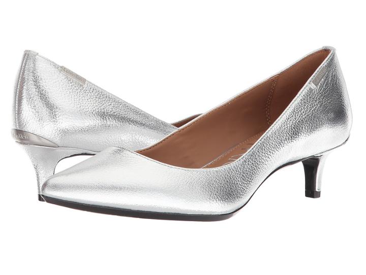 Calvin Klein Gabrianna Pump (silver 1) Women's 1-2 Inch Heel Shoes