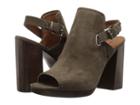 Frye Karissa Shield Sling (dark Taupe Suede) Women's Shoes