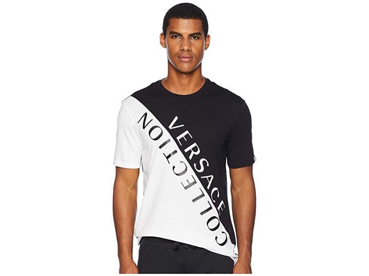 Versace Collection Split Tee (black/white) Men's T Shirt