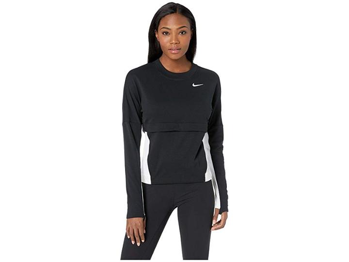 Nike Thermasphere Top Sport Distort (black/white/black/reflective Silver) Women's Clothing