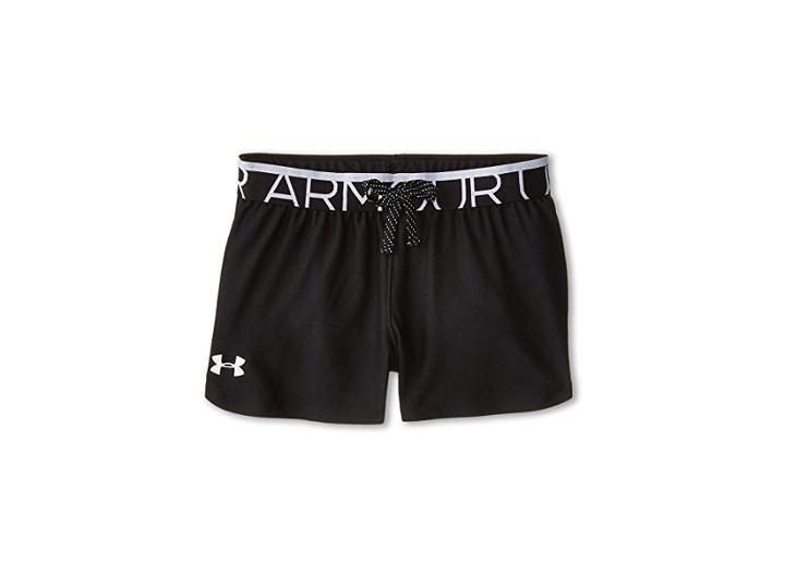 Under Armour Kids Play Up Short (big Kids) (black/white) Girl's Shorts