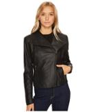 Marc New York By Andrew Marc Felix 19 Feather Leather Jacket (black) Women's Coat