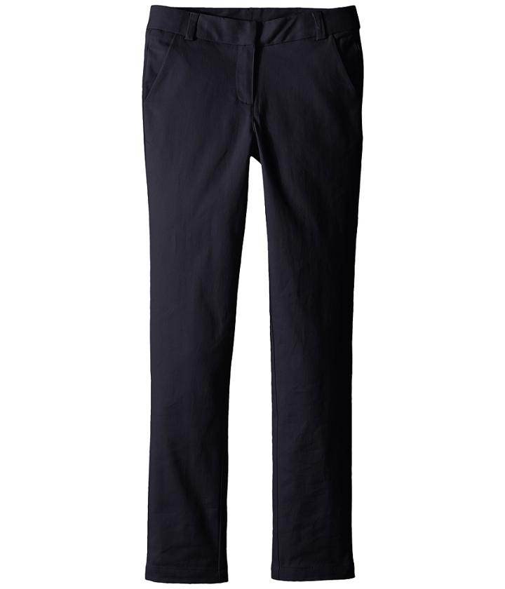Nautica Kids Straight Leg Stretch Twill Pants (little Kids) (su Navy) Girl's Casual Pants