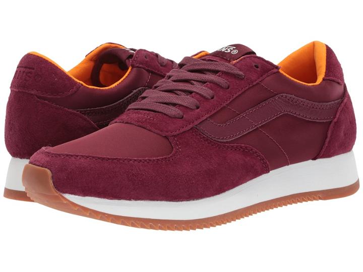 Vans Runner ((boom Boom) Burgundy/true White) Skate Shoes