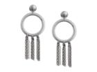 Lucky Brand O Tassel Earrings (silver) Earring
