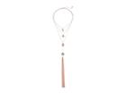 Guess Look Of 3 Stone Pendants With Chain Tassel Necklace (gold/jet/ivory) Necklace