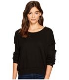 Splendid Wedge Crop Top (black) Women's Clothing