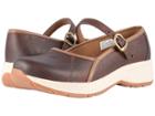 Dansko Steffi (brown Tumbled Pull Up) Women's Clog Shoes