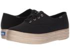 Keds Triple Shimmer (black/champagne) Women's Lace Up Casual Shoes