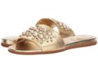 Michael Michael Kors Gia Slide (pale Gold) Women's Slide Shoes