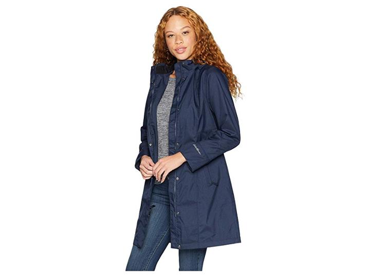 Eddie Bauer Girl On The Go Insulated Trench Coat (deep Indigo) Women's Coat