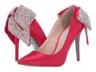 Blue By Betsey Johnson Bryn Pump (red Satin) Women's Shoes