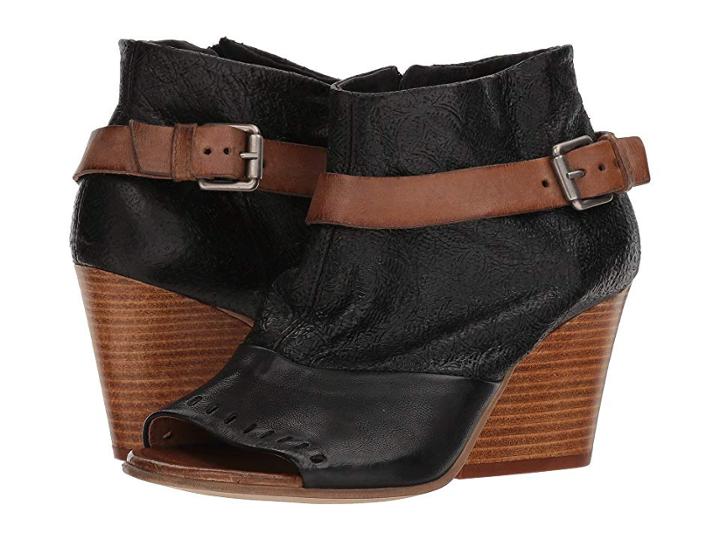 Miz Mooz Kahlo (black) Women's Toe Open Shoes
