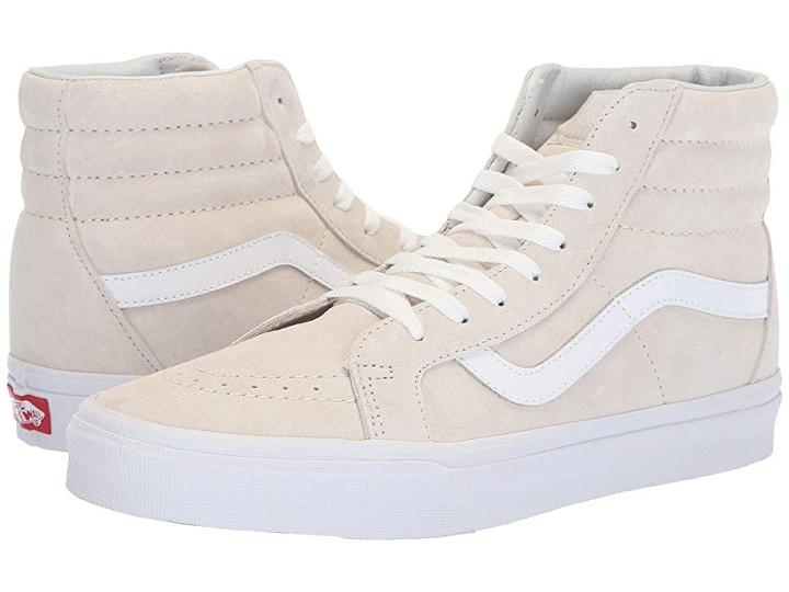 Vans Sk8-hi Reissue ((pig Suede) Moonbeam/true White) Skate Shoes