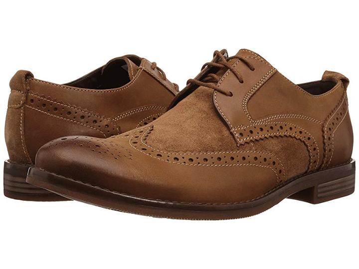 Rockport Wynstin Wingtip (tobacco) Men's Dress Flat Shoes