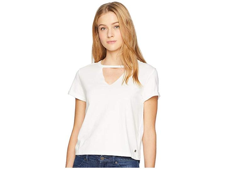 Roxy Fingers Crossed Ranch Day (marshmallow) Women's T Shirt