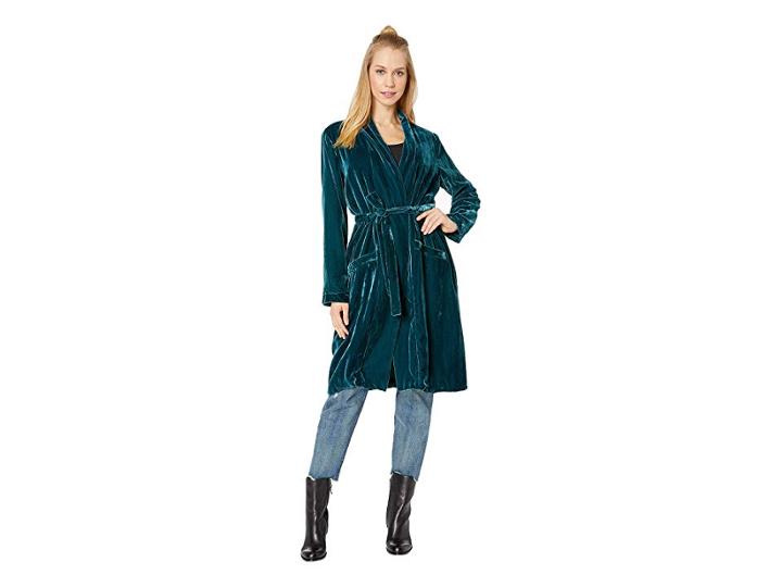 Cupcakes And Cashmere Albany Velvet Duster (forest Grees) Women's Clothing