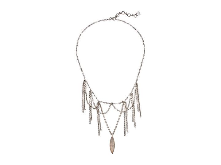 Lucky Brand Fringe Collar Necklace (silver) Necklace