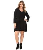 Karen Kane Plus Plus Size Taylor Dress (black) Women's Dress