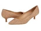 Stuart Weitzman Poco (tan Wood Snake) Women's Slip-on Dress Shoes