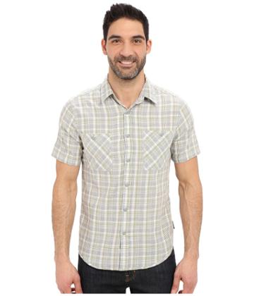 Royal Robbins Biscayne Bay Plaid Short Sleeve Shirt (light Pewter) Men's Short Sleeve Button Up