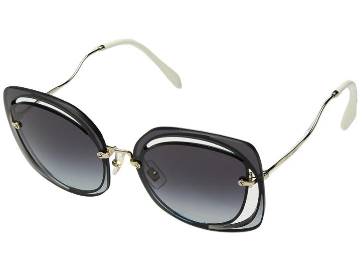 Miu Miu 0mu 54ss (blue/pale Gold/grey Gradient) Fashion Sunglasses