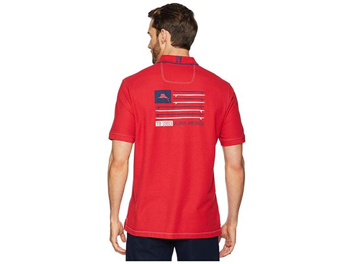 Tommy Bahama Aloha America Polo Shirt (regal Red) Men's Clothing