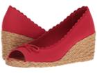 Lauren Ralph Lauren Chaning (bright Red) Women's Wedge Shoes