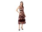 Taylor Sleeveless Velvet Mesh Maxi Dress (burgundy/nude) Women's Dress