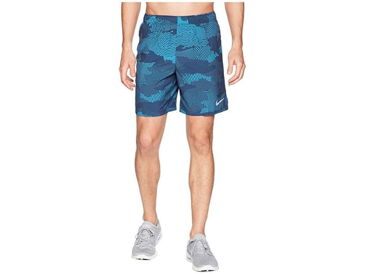 Nike Dry Challenger Shorts 7 Print (thunder Blue/thunder Blue) Men's Shorts