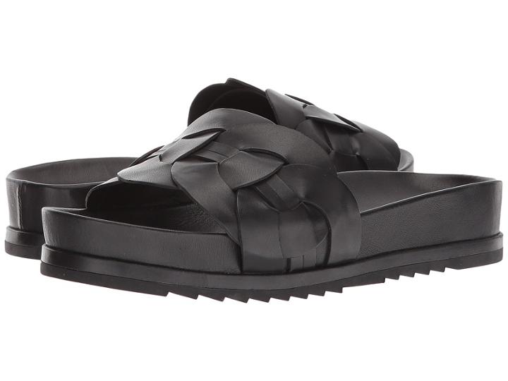 Frye Lily Woven Link Slide (black) Women's Sandals